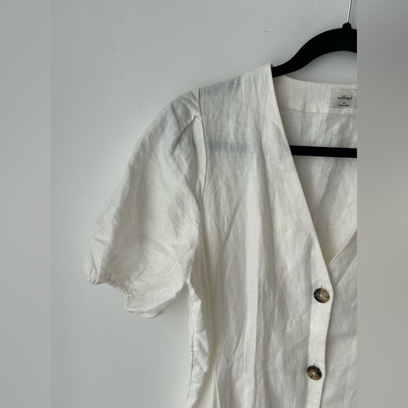 Aritzia Wilfred linen white mini dress - Picture 3 of 12